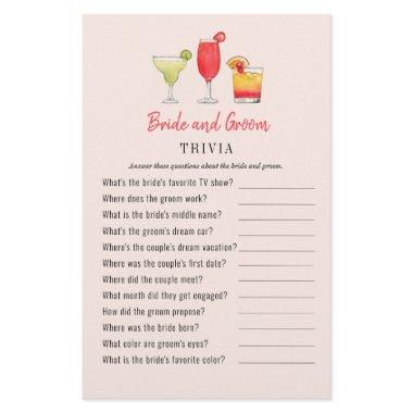 Cocktail Bride and Groom shower Trivia games