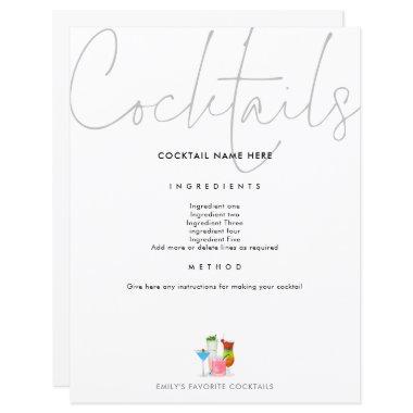 Cocktail Recipe for Binder Page Future Mrs