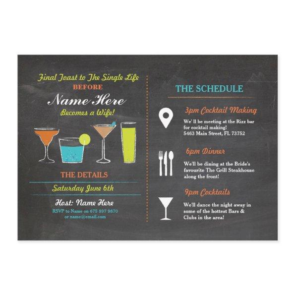 Cocktails  Itinerary Bachelorette Program