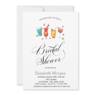 Cocktails Fruits Bridal Shower Invitations