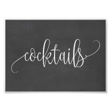 Cocktails Sign Choose Your Size - Chalkboard