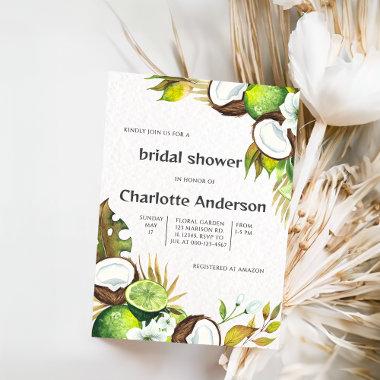 Coconut lime Bridal Shower Invitations