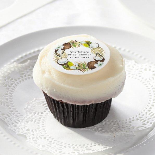 Coconut lime Cupcake Topper Edible Frosting Rounds