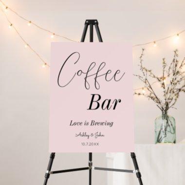 Coffee Bar Blush Pink Wedding Shower  Foam Board