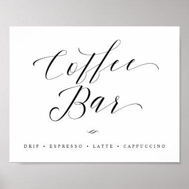 Coffee Bar Chic Bridal Shower or Wedding Sign