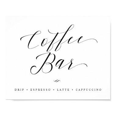 Coffee Bar Chic Bridal Shower or Wedding Sign