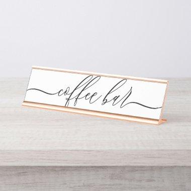 Coffee Bar Reception Desk Name Plate