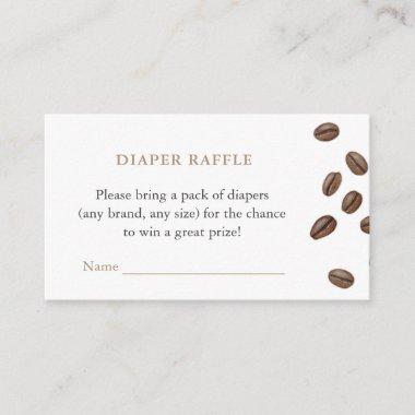 Coffee Beans Baby Shower Diaper Raffle Enclosure Invitations