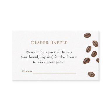 Coffee Beans Baby Shower Diaper Raffle Enclosure Invitations