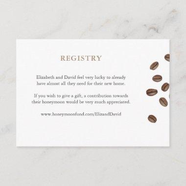 Coffee Beans Bridal Shower Registry Enclosure Invitations