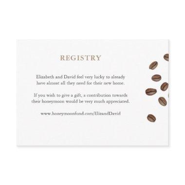 Coffee Beans Bridal Shower Registry Enclosure Invitations