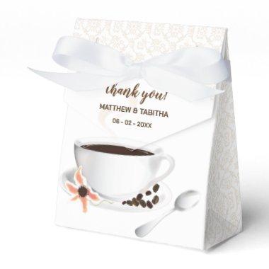 Coffee Beans Coffee Cup Wedding Thank You Favor Boxes