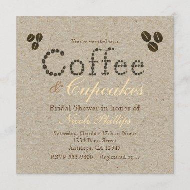COFFEE Beans Natural Rustic ANY EVENT Invitations