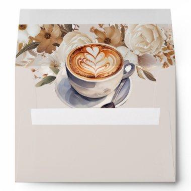 Coffee Boho Floral  Envelope