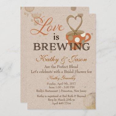Coffee Bridal Shower Invitations