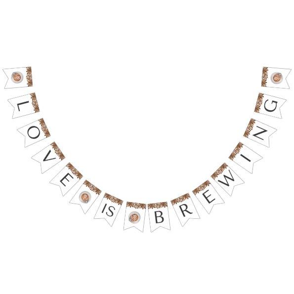 Coffee  - Love is Brewing Bunting Flags