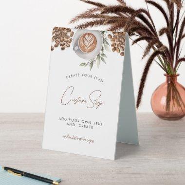Coffee  - Love is Brewing Custom Table Tent Sign