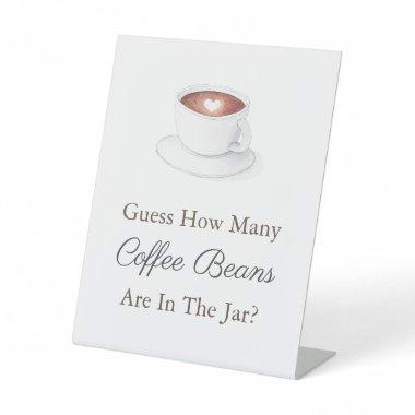 Coffee Cup Guess How Many In Jar Baby Shower Game Pedestal Sign