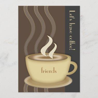Coffee Cup Large Invitations