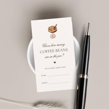 Coffee How Many Beans Bridal Shower Game Invitations