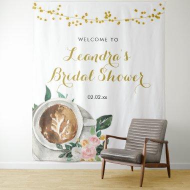 Coffee Love is Brewing Bridal Shower Sign Tapestry