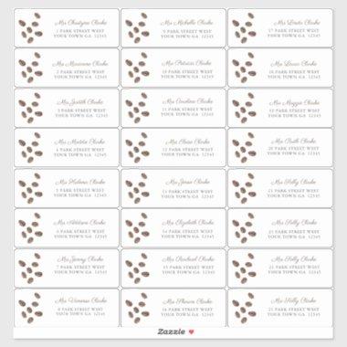 Coffee Love Is Brewing Shower Guest Address Labels