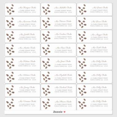 Coffee Love Is Brewing Shower Guest Address Labels