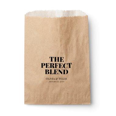 Coffee Perfect Blend Wedding or Bridal Shower Favor Bag