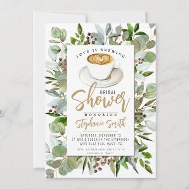 Coffee Themed Bridal Shower Invitations