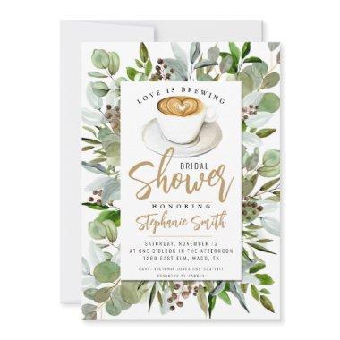 Coffee Themed Bridal Shower Invitations