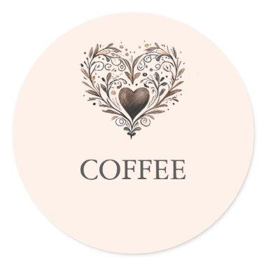 Coffee-Themed  Labels for Coffee Bar