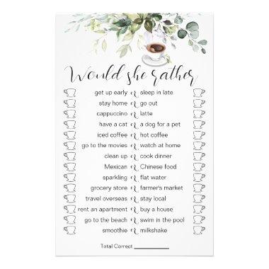 Coffee Themed Shower Bridal Shower Game Invitations Flyer