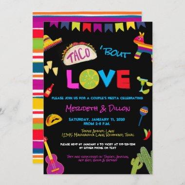 Coloful Taco Bout Love Fiesta Couples Shower Invitations