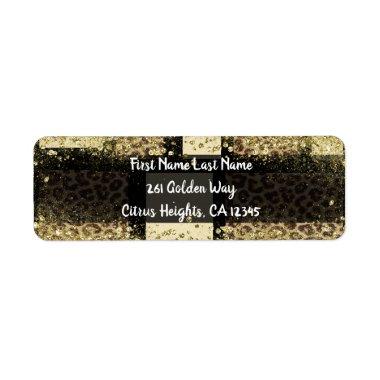 Color Block Cream Ivory Black & Leopard Cheetah Label