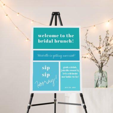 Color Block Turquoise Mint  Welcome Foam Board