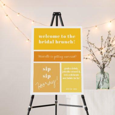 Color Block Yellow Orange  Welcome Foam Board