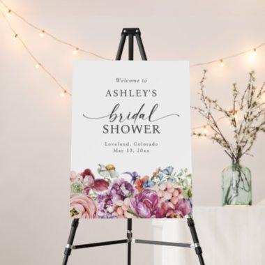 Color Floral Bridal Welcome Sign