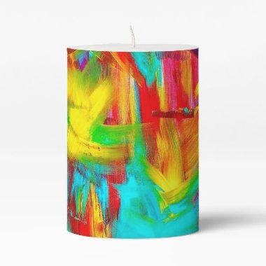 Color Splash 3" x 4" Pillar Candle