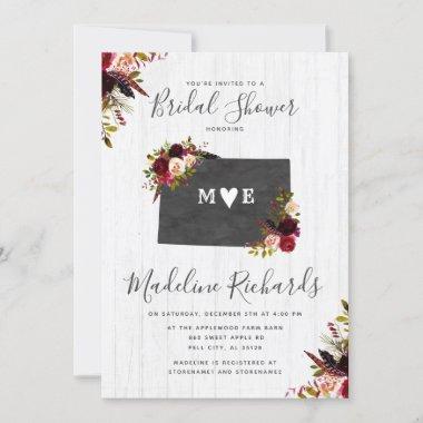 Colorado State Floral Bridal Shower Invitations