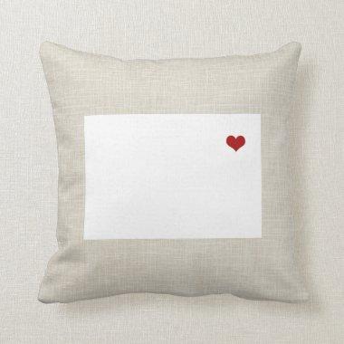 Colorado State Pillow Faux Linen Personalized