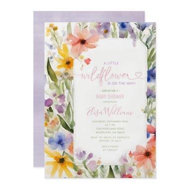 Colorful A Little Wildflower Baby Shower Greenery