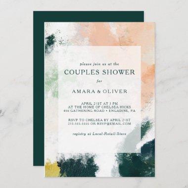 Colorful Abstract Couples Shower Invitations