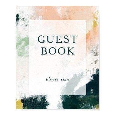 Colorful Abstract Guest Book Sign