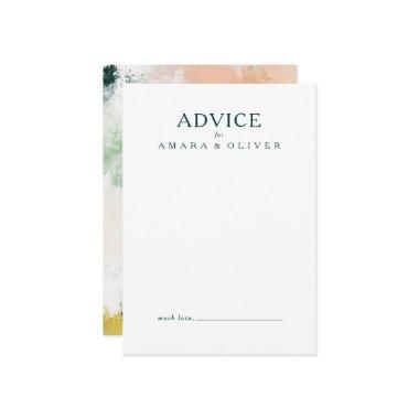Colorful Abstract Wedding Advice Card