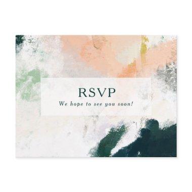 Colorful Abstract Wedding RSVP Post