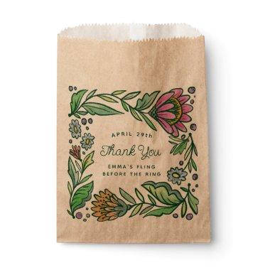 Colorful Artistic Scandi Bridal Shower Favor Bag