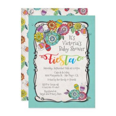 Colorful Boho Floral Mexican Fiesta Baby Shower