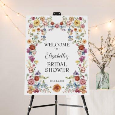 Colorful Boho Flower Garden Bridal Shower Welcome Foam Board