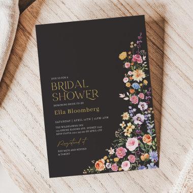 Colorful Boho Wildflower Garden Bridal Shower Invitations