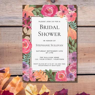 Colorful Botanical Bridal Shower Invitations